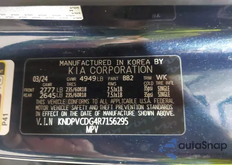 2024 Kia Sportage Ex from USA, damaged, VIN KNDPVCDG4R7156295